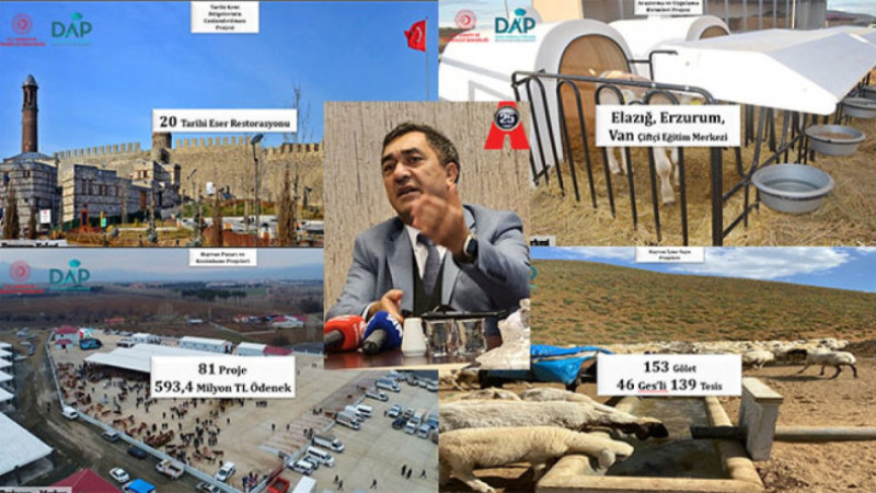 Doğu Anadolu Projesi (DAP) Bölge Kalkınma İdaresi Başkanlığı 10 yılda bin 925 projeye destek verdi