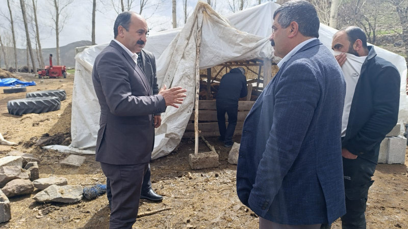 Başkan Samancı’dan, Hayvanları Telef Olan Vatandaşa Ziyaret