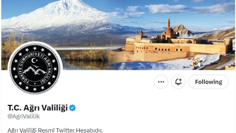 Ağrı Valiliği Logosunu Kararttı