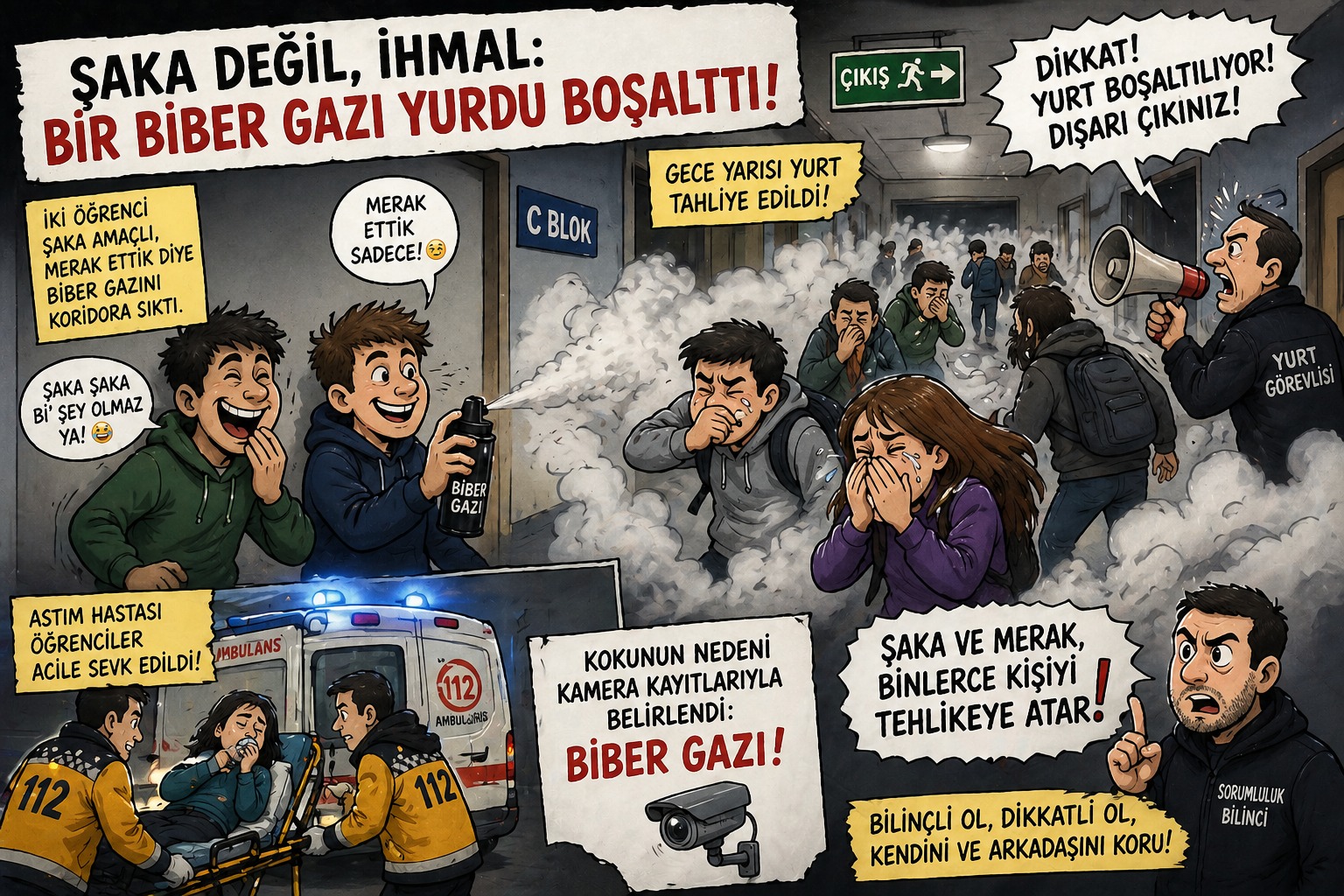 Şaka Değil, İhmal: Bir Biber Gazı Yurdu Boşalttı
