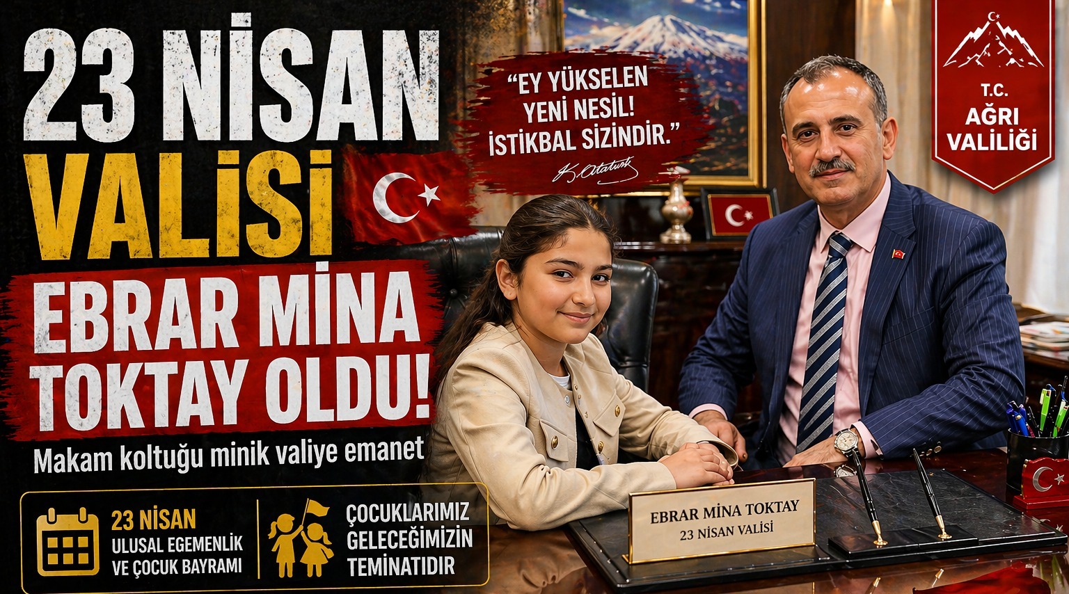 23 Nisan Valisi Ebrar Mina Toktay Oldu