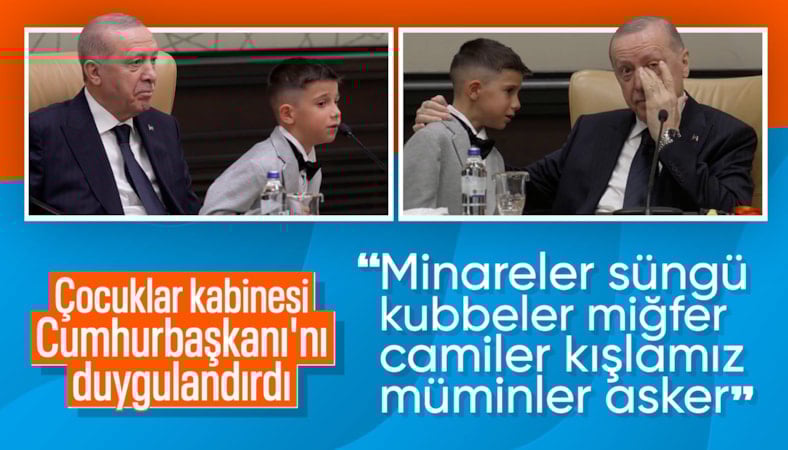 Cumhurbaşkanı Erdoğan, 23 Nisan çocuklarını kabul etti