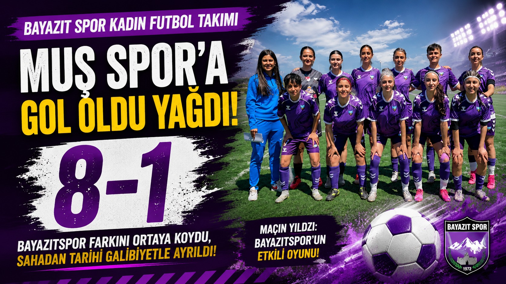 Bayazıtspor Muş’ta Gol Yağdırdı: 8-1