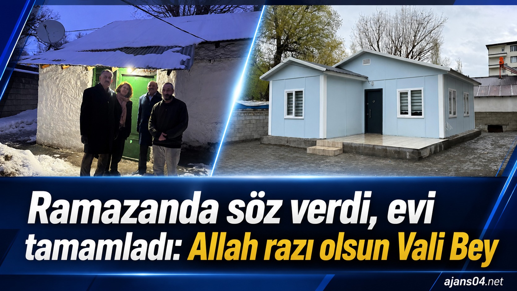 Ramazanda söz verdi, evi tamamladı: Allah razı olsun Vali Bey