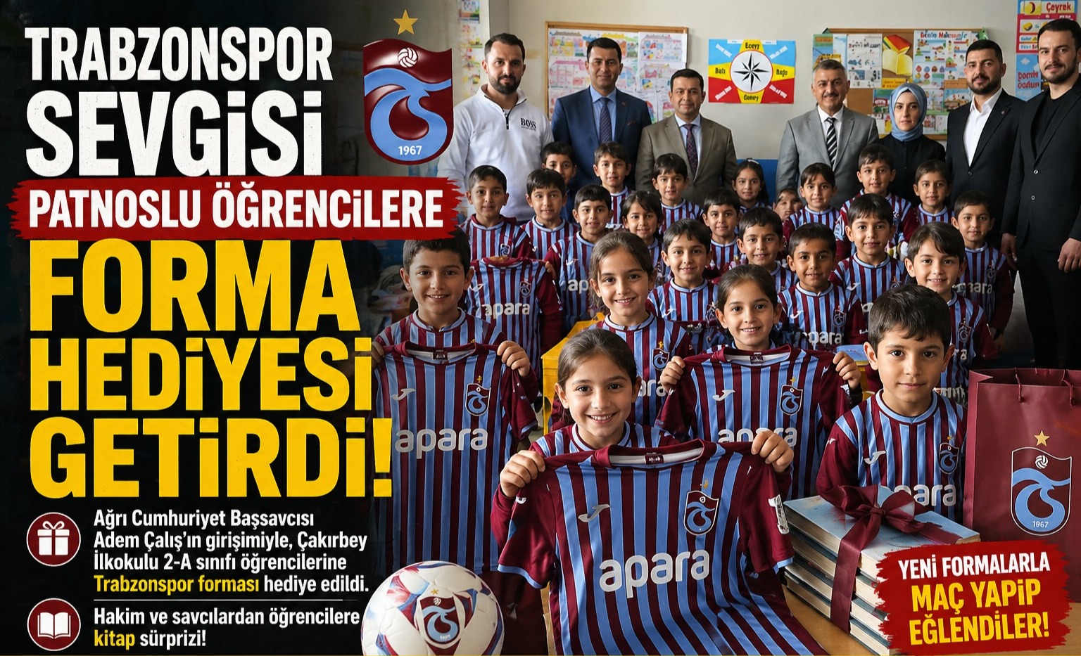 Trabzonspor Sevgisi Patnoslu Öğrencilere Forma Hediyesi Getirdi