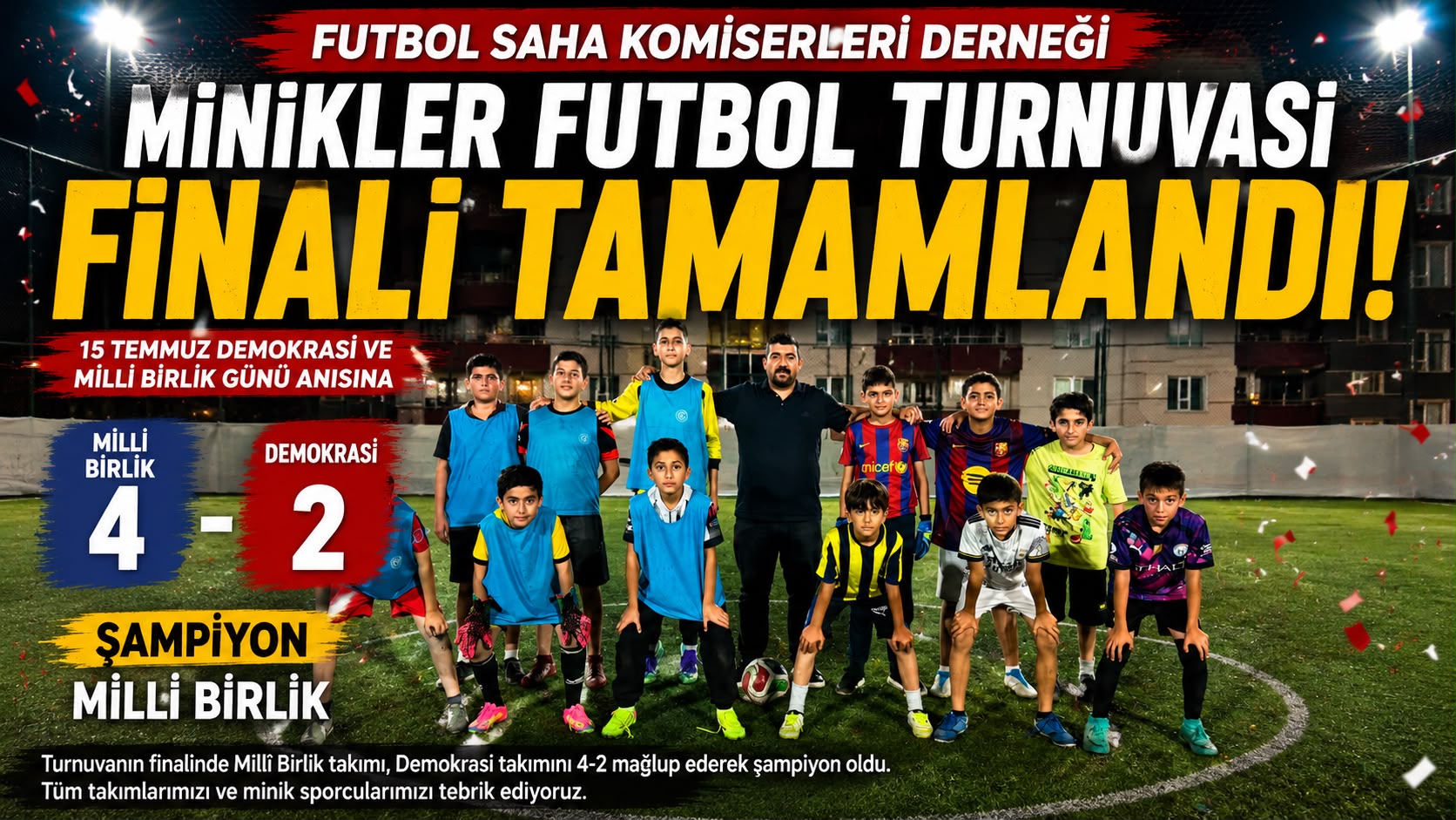 Futbol Saha Komiserleri Derneği Minikler Futbol Turnuvası sona erdi