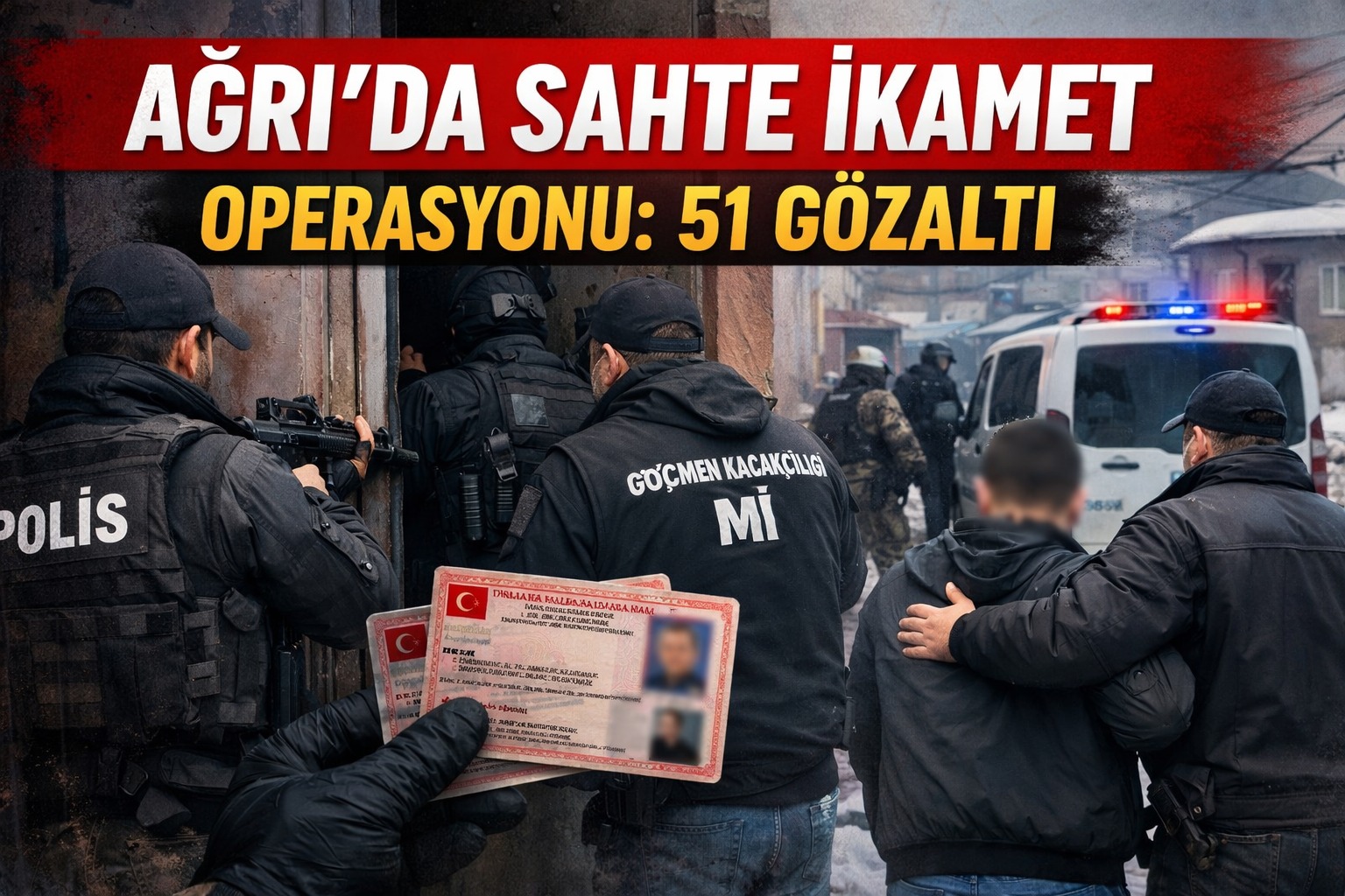 Ağrı’da Sahte İkamet Operasyonu: 51 Gözaltı