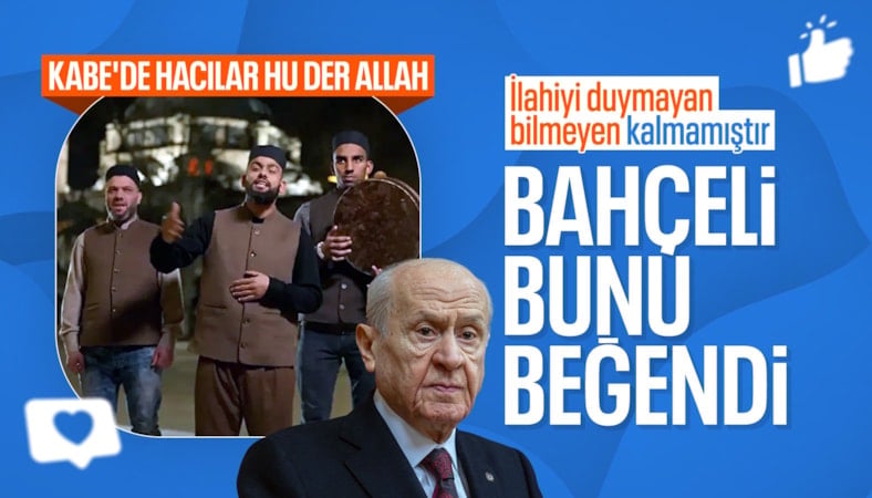 Devlet Bahçeli'den 'Kabe'de Hacılar' ilahisini söyleyen fenomene tebrik