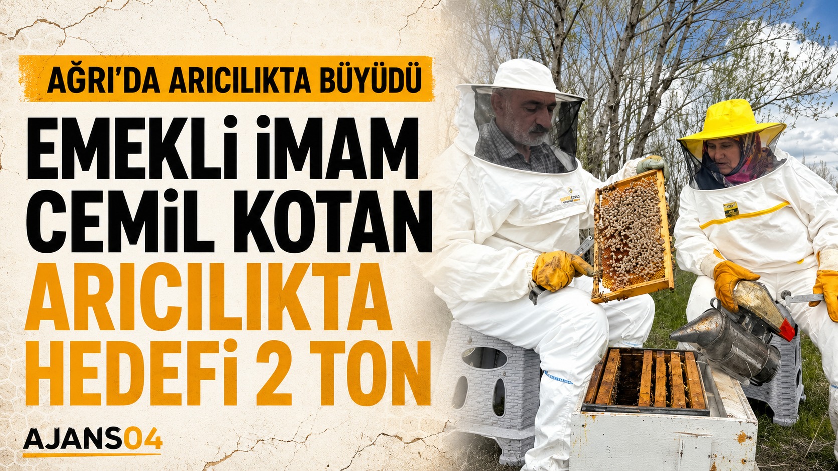 Emekli İmam Cemil Kotan Arıcılıkta Üretim Hedefini 2 Tona Çıkardı