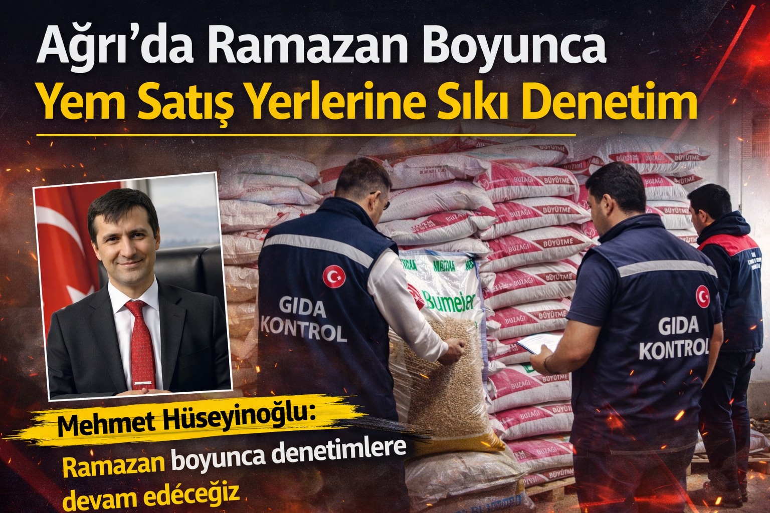 Ağrı’da Ramazan Boyunca Yem Satış Yerlerine Sıkı Denetim