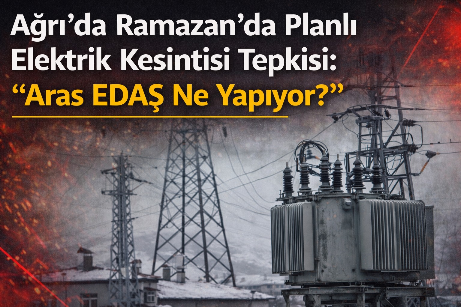 Ağrı’da Ramazan’da Planlı Elektrik Kesintisi Tepkisi: “Aras EDAŞ Ne Yapıyor?”