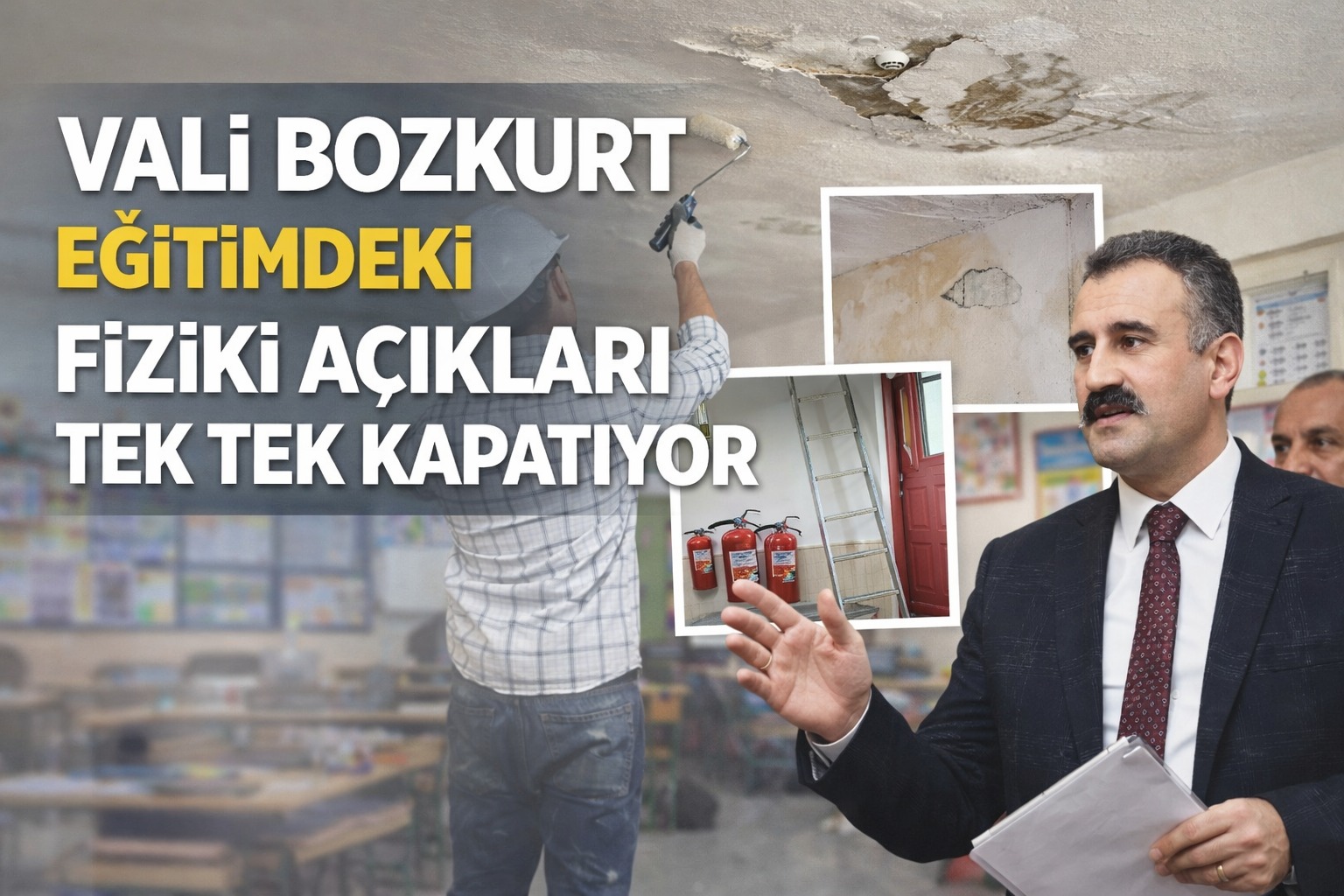 Vali Bozkurt Eğitimdeki Fiziki Açıkları Tek Tek Kapatıyor