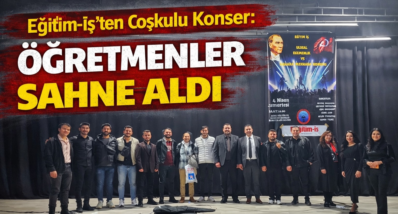 Eğitim-İş’ten coşkulu konser: Öğretmenler sahne aldı