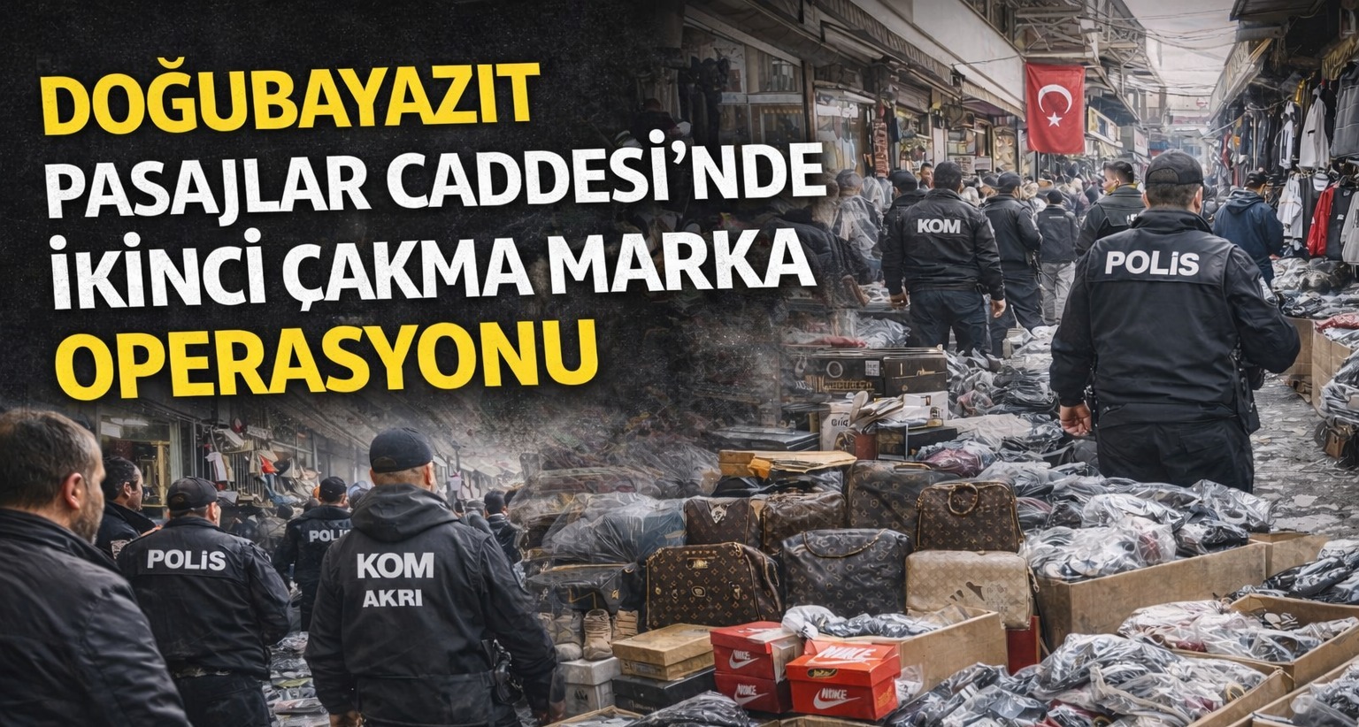 Doğubayazıt Pasajlar Caddesi’nde İkinci Çakma Marka Operasyonu