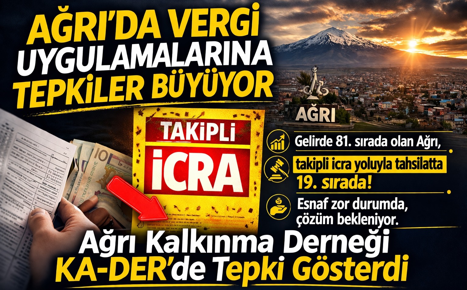 Ağrı’da vergi uygulamalarına tepkiler büyüyor