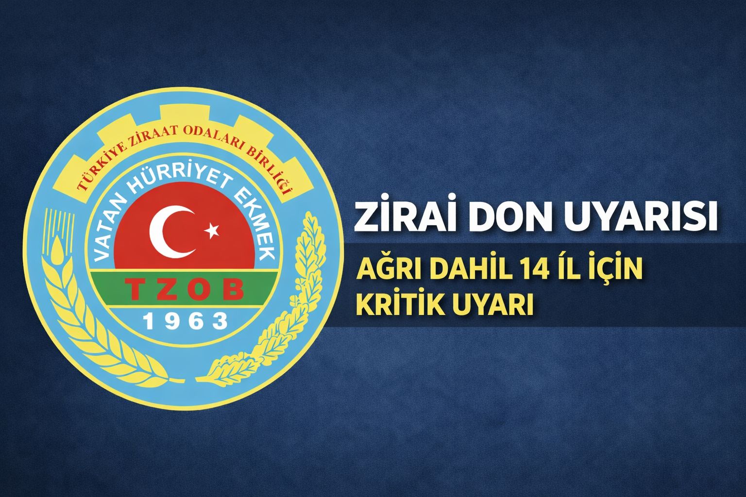 Zirai Don Uyarısı: Ağrı Dahil 14 İl İçin Kritik Uyarı