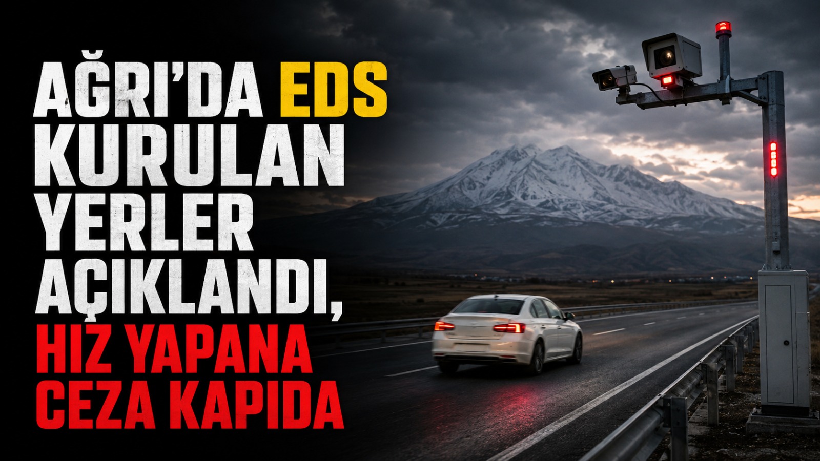 Ağrı’da EDS Kurulan Yerler Açıklandı, Hız Yapana Ceza Kapıda