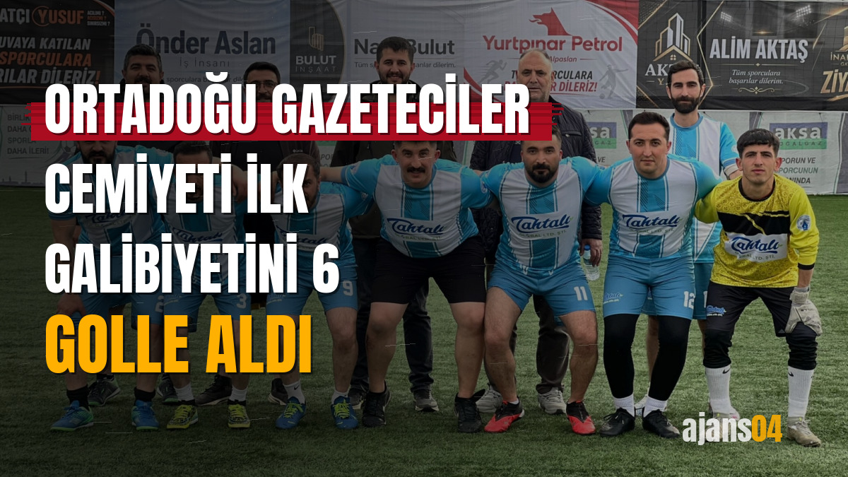 Ortadoğu Gazeteciler Cemiyeti ilk galibiyetini 6 golle aldı