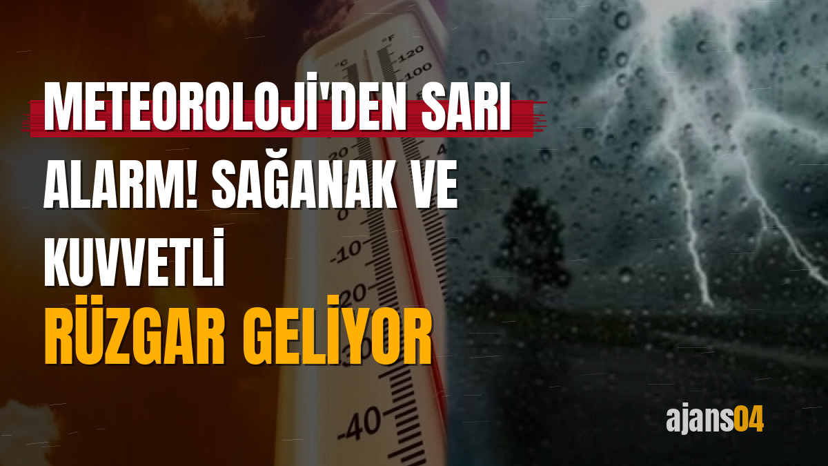 Meteoroloji'den sarı alarm! Sağanak ve kuvvetli rüzgar geliyor