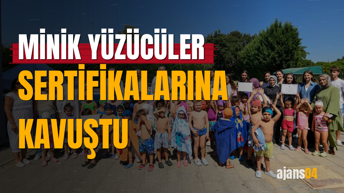 Minik yüzücüler sertifikalarına kavuştu