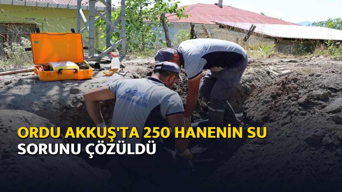 Ordu Akkuş'ta 250 hanenin su sorunu çözüldü