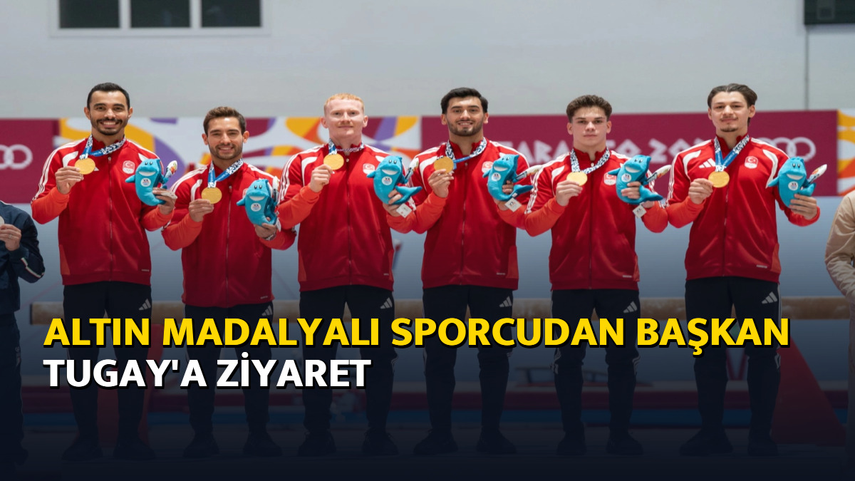 Altın madalyalı sporcudan Başkan Tugay'a ziyaret