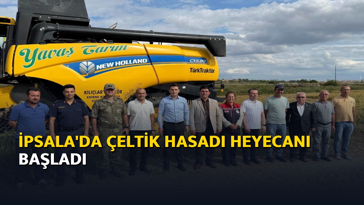 İpsala'da çeltik hasadı heyecanı başladı