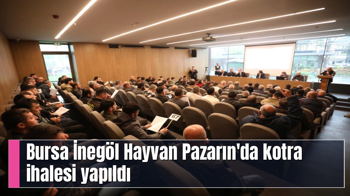 Bursa İnegöl Hayvan Pazarın'da kotra ihalesi yapıldı