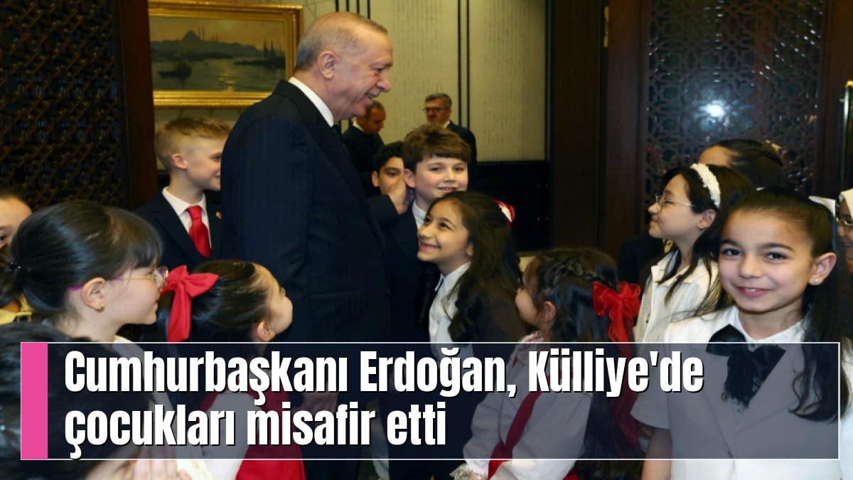 Cumhurbaşkanı Erdoğan, Külliye'de çocukları misafir etti